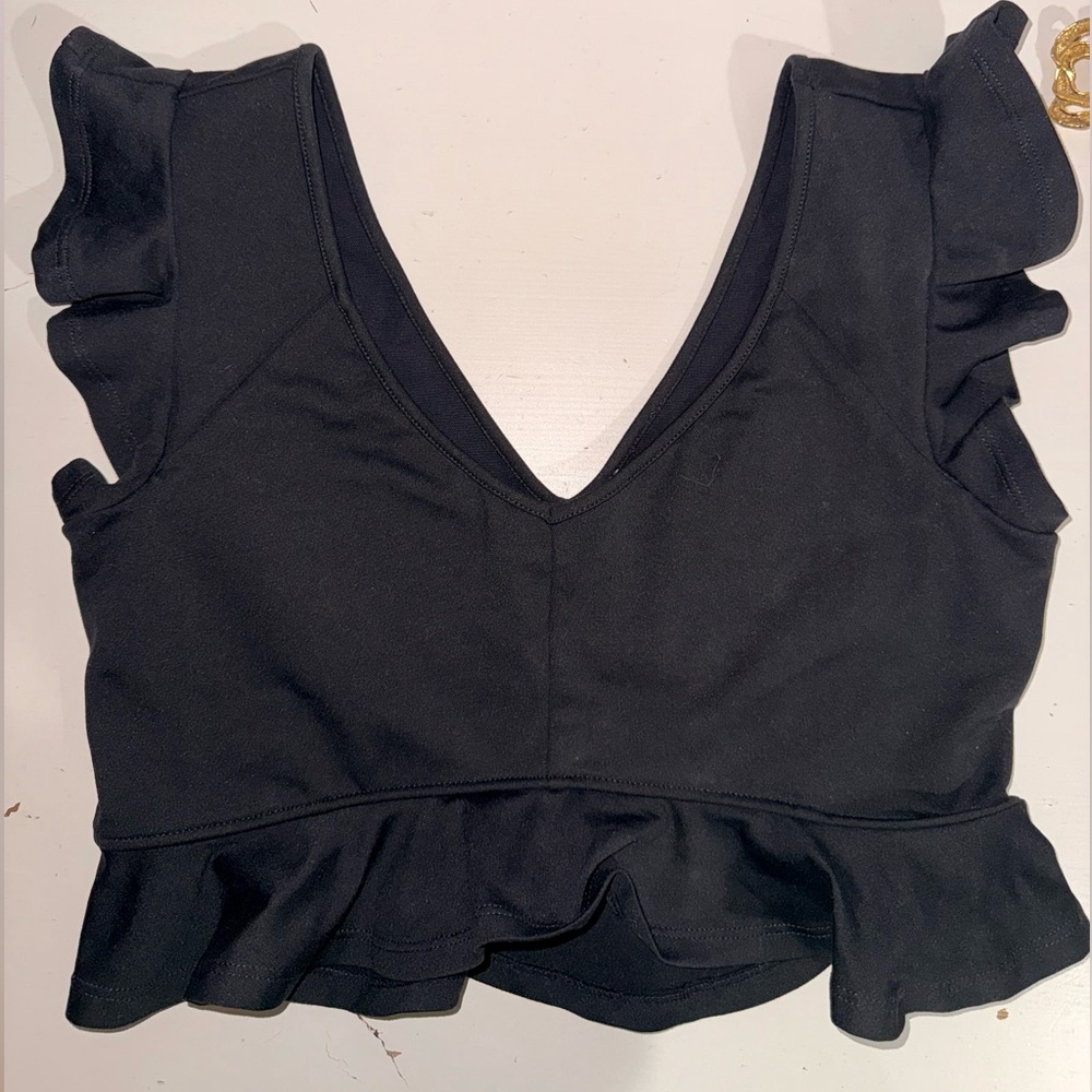 FREE PEOPLE Ruffle Workout Top - Picture 7 of 9